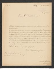 k.k. naturhistorisches Hofmuseum, Intendanzakten 1885-1896 (Hauer), Aktenzahl Z.271/1889, Seite 1